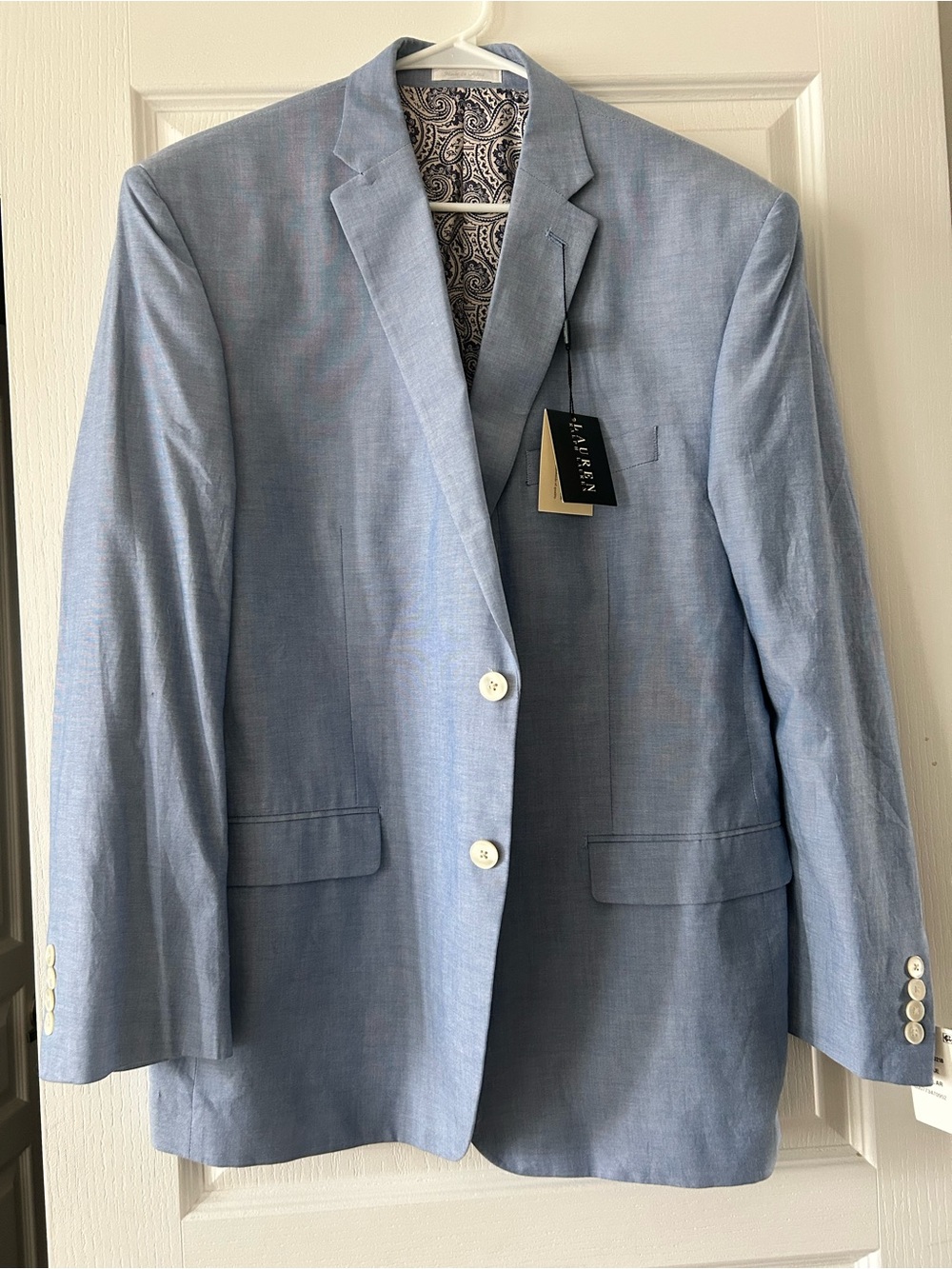 Lauren Ralph Lauren Light Blue Men's Linen-Blend Sport blazer